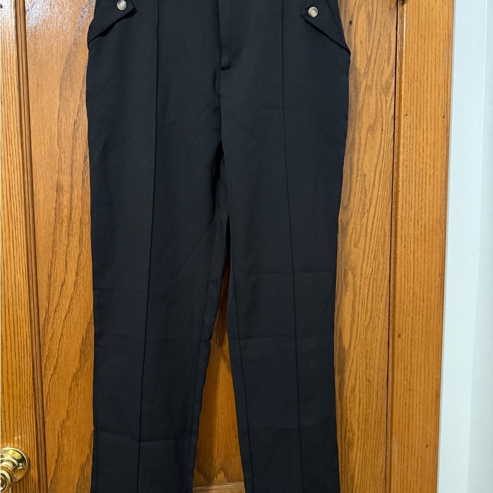 Classic Black Women Dress Pants w/Belt